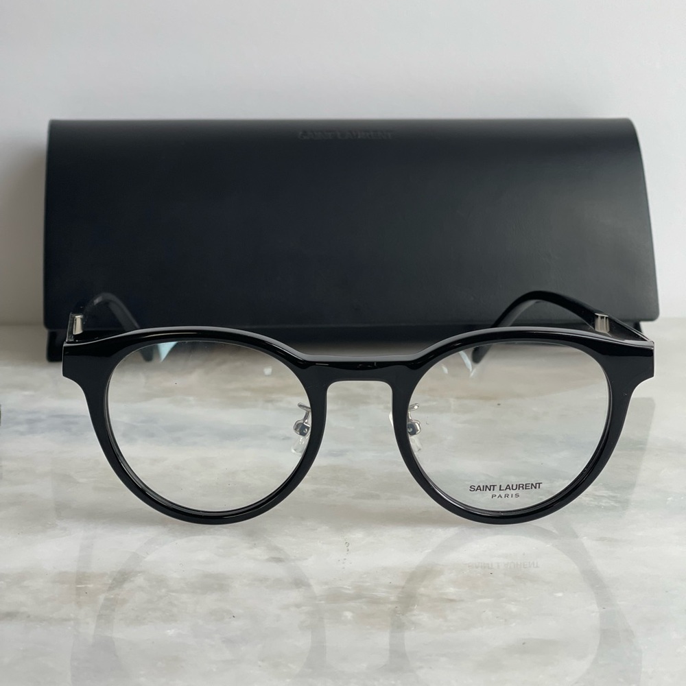 YSL Yves Saint Laurent Luxury Frames Prescription Eyeglasses silver/Black YSL